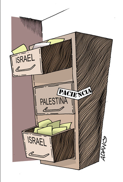 Caricatura sobre Palestina e Israel