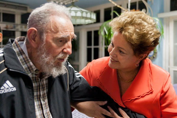 Fidel y Dilma Rousseff