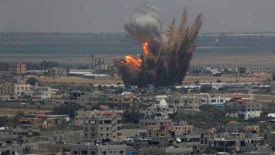 Bombardeo en Gaza