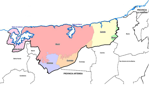 Municipios que inciden en la Zona Especial de Desarrollo Mariel