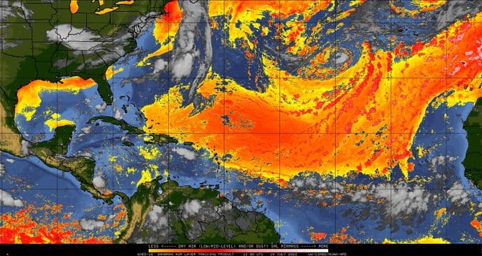 Nube de polvo del Sahara