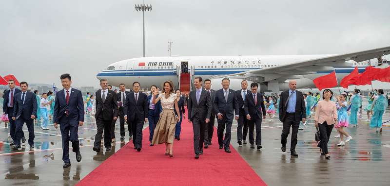 Llega a China el presidente sirio Bashar al-Asad