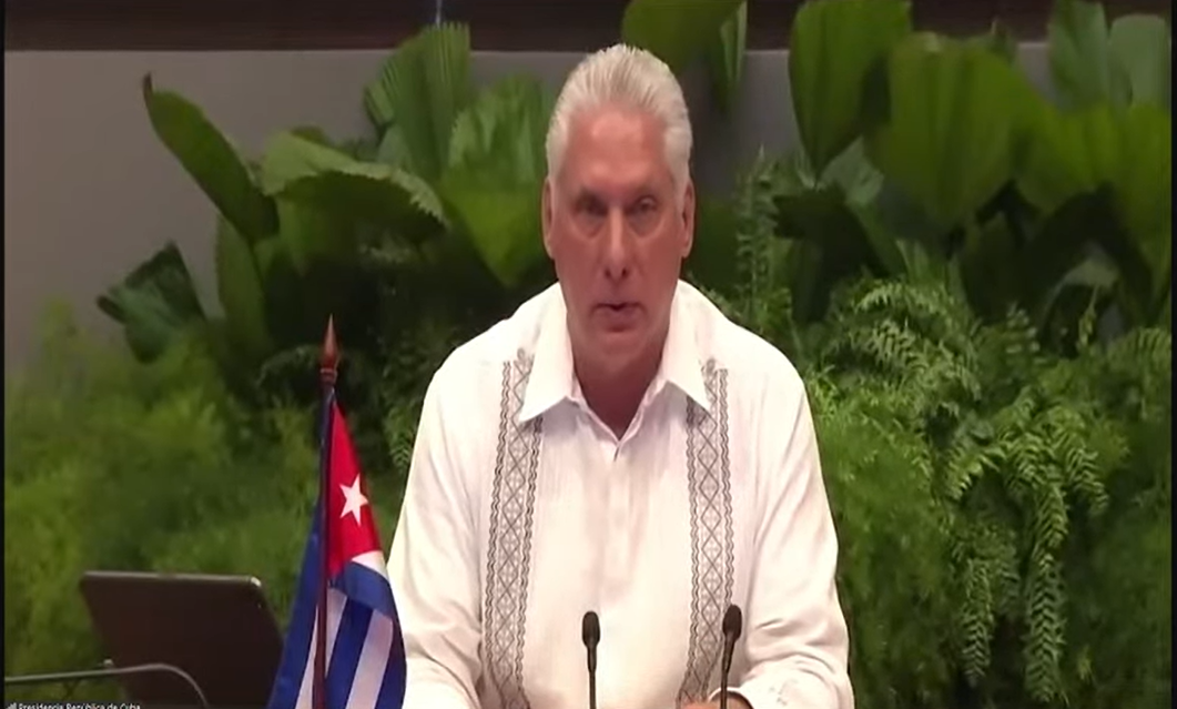 El Presidente cubano Miguel Díaz-Canel Bermúdez