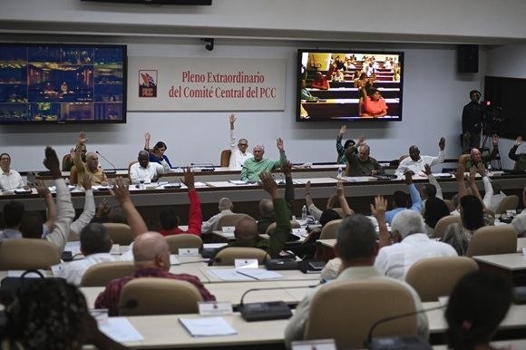  Pleno Extraordinario del Comité Central del Partido Comunista de Cuba, celebrado en la tarde de este miércoles en La Habana