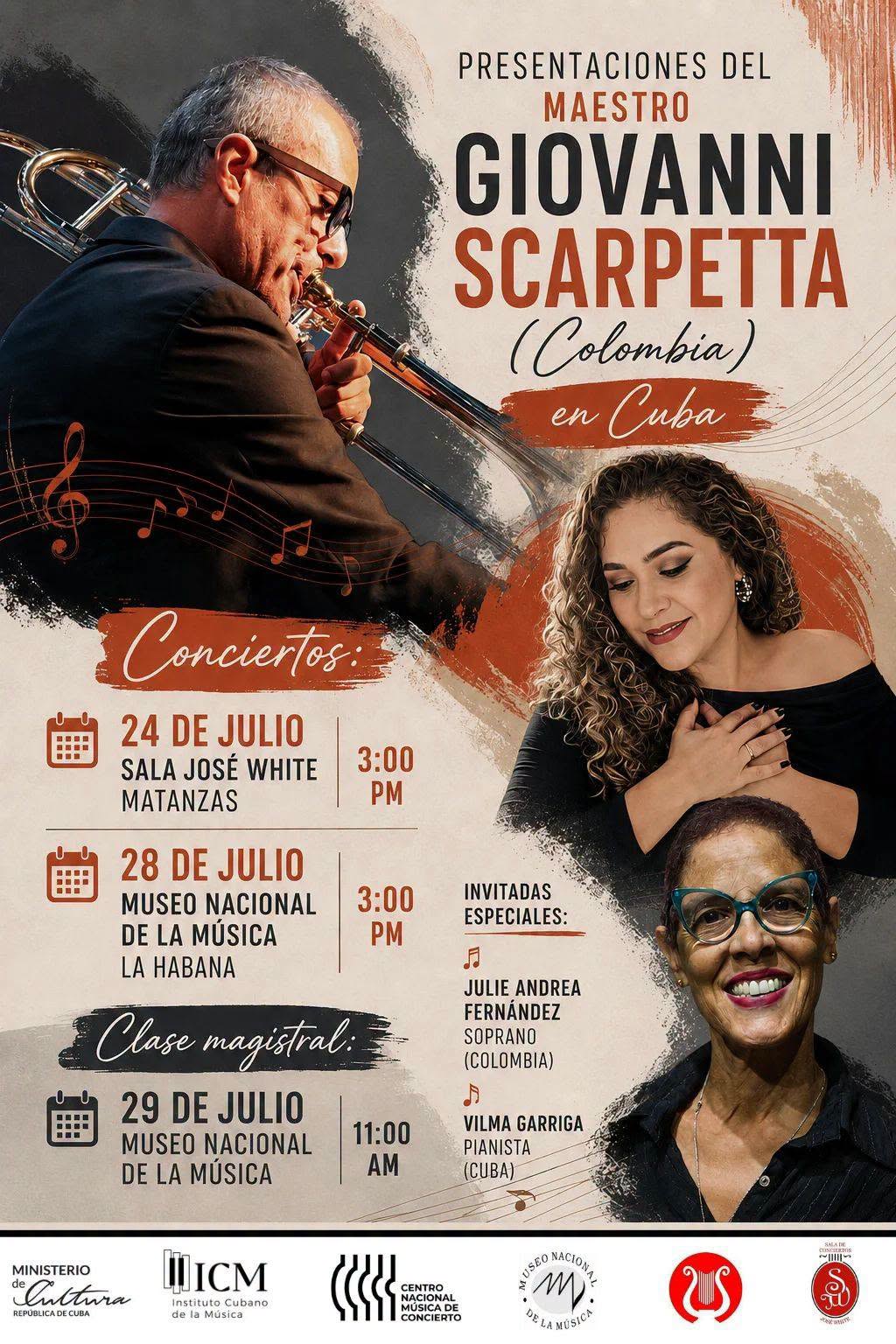 En Cuba, el maestro colombiano Giovanni Scarpetta en Cuba