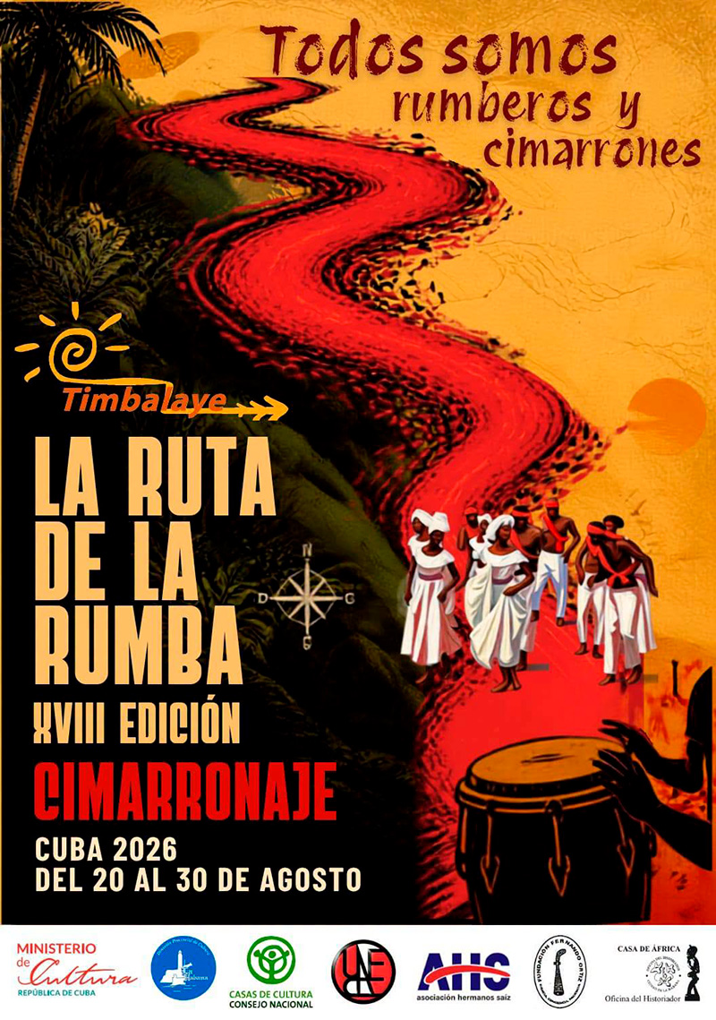 Bajo el lema Todos somos rumberos y cimarrones, esta edición está dedicada a los Cabildos de Nación, las casas Templo y al aniversario 30 del programa de la UNESCO La Ruta de las Personas Esclavizadas, una iniciativa crucial para romper el silencio sobre la historia de la esclavitud y visibilizar la herencia africana en América Latina y el Caribe. Foto: Cortesía del evento