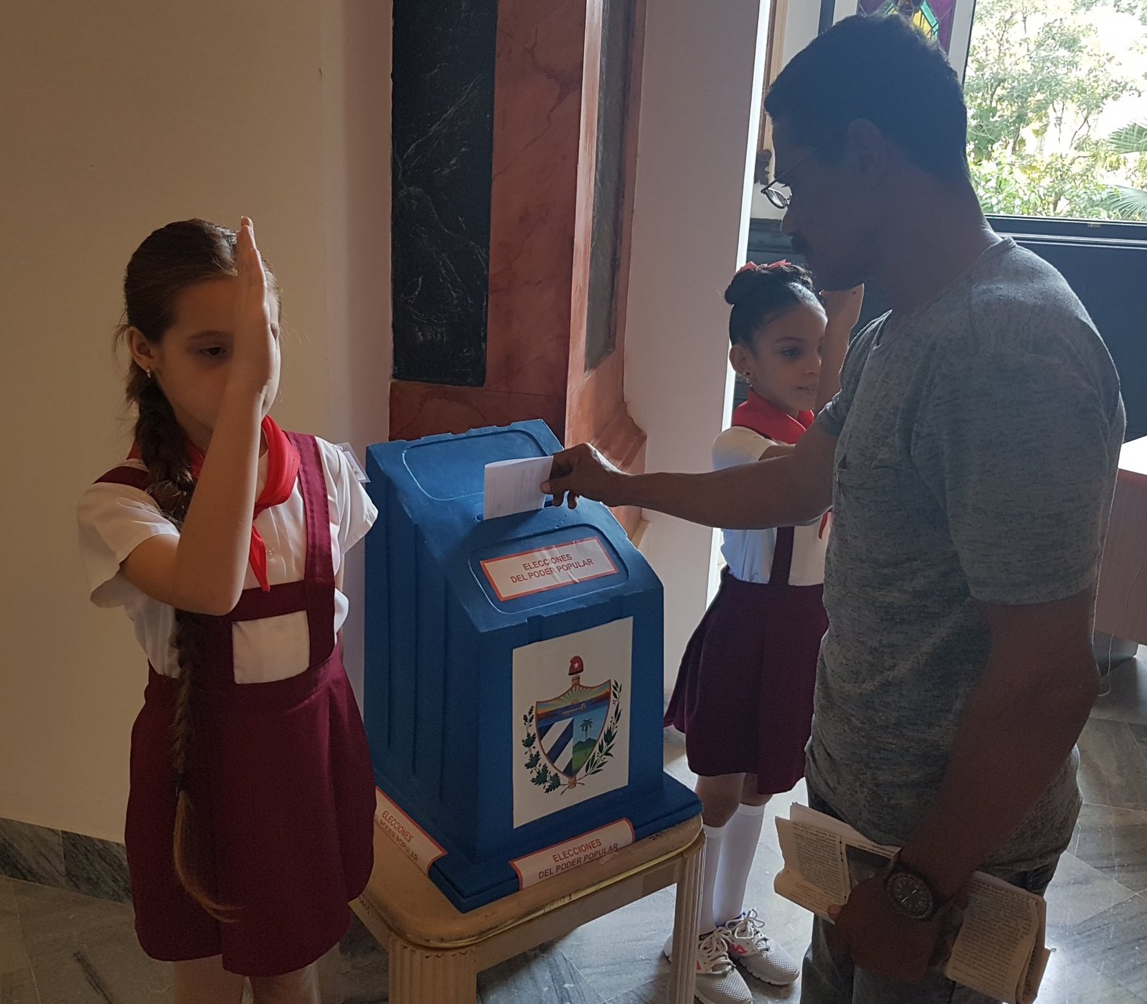 Acto de votación en La Habana Vieja