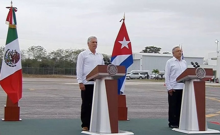 El Presidente de México, Andrés Manuel López Obrador, recibió en Campeche al Presidente cubano, Miguel Díaz-Canel Bermúdez.