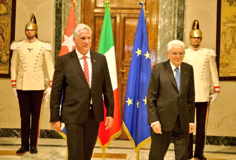 Presidentes Mattarella y Díaz-Canel dialogan para estrechar vínculos entre Italia y Cuba