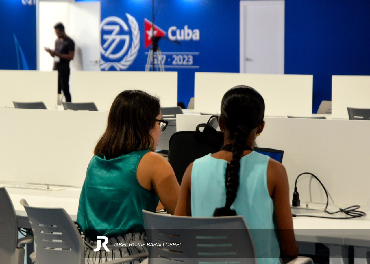 Sala de prensa de la Cumbre del G77 y China