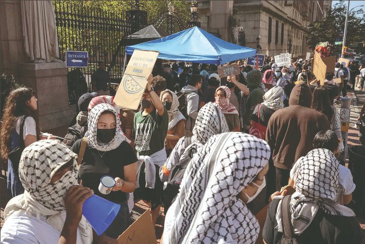 Los estudiantes propalestinos en EE. UU.