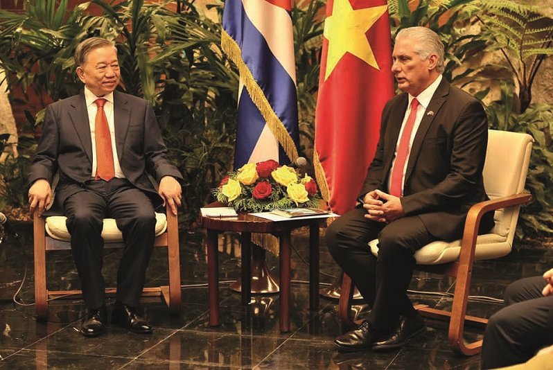 Díaz-Canel agradeció al presidente vietnamita