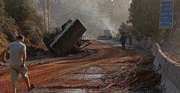 Destrozos causados por el bombardeo israeli a localidades sirias