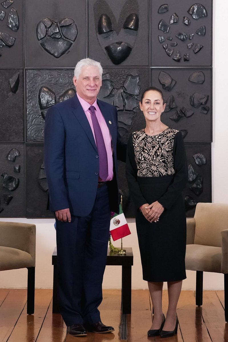 Presidenta mexicana y Díaz-Canel