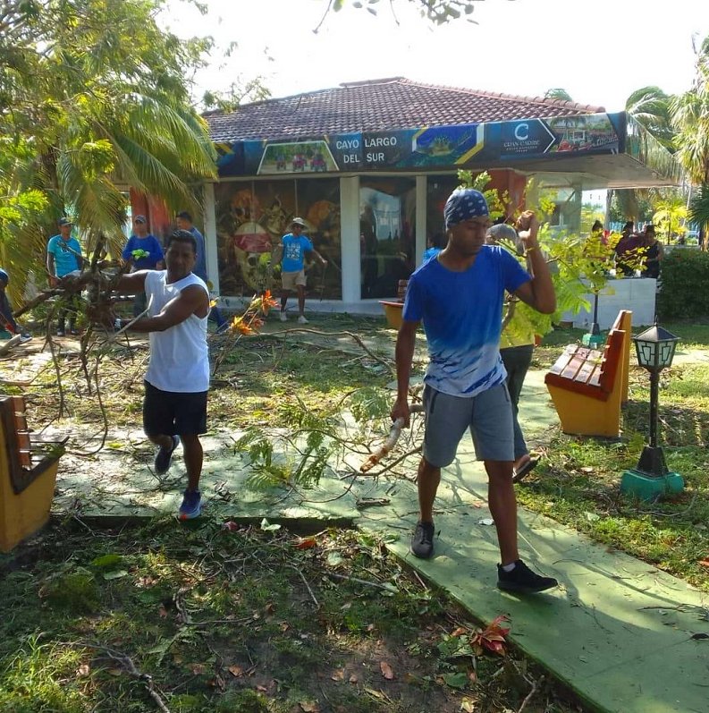 En Cayo Largo del Sur ya se trabaja en la recuperación de las instalaciones dañadas por Rafael