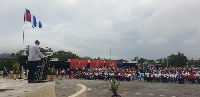 Acto por el aniversario 66 de la Revolución en Isla de la Juventud