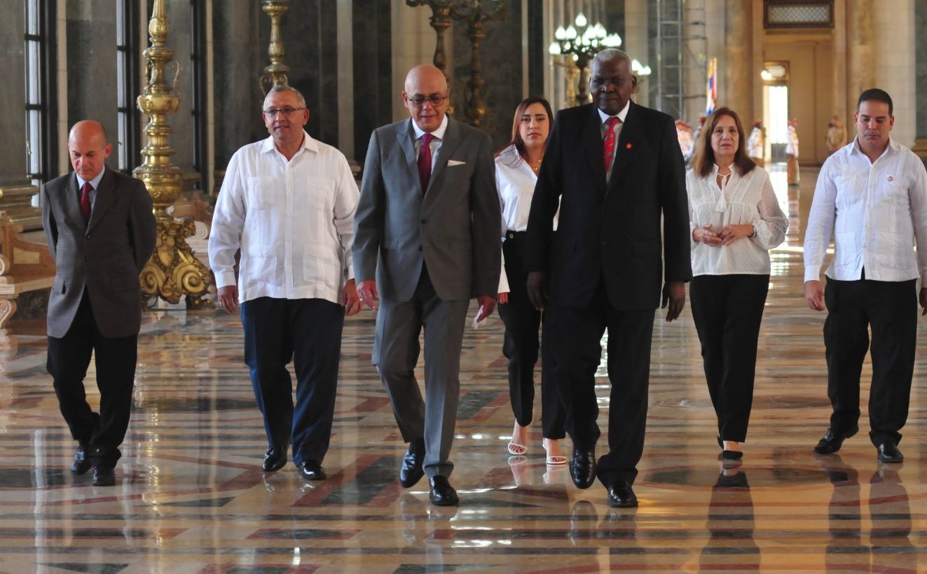 Recibió Esteban Lazo en el Capitolio Nacional al Presidente de la Asamblea Nacional de Venezuela