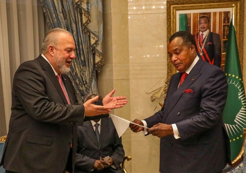 Manuel Marrero Cruz y Denis Sassou Nguesso