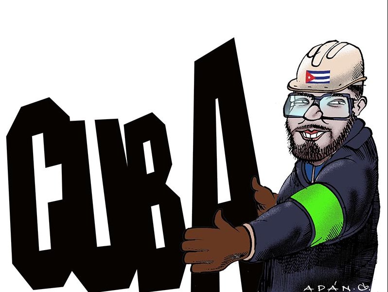 Trabajadores cubanos.