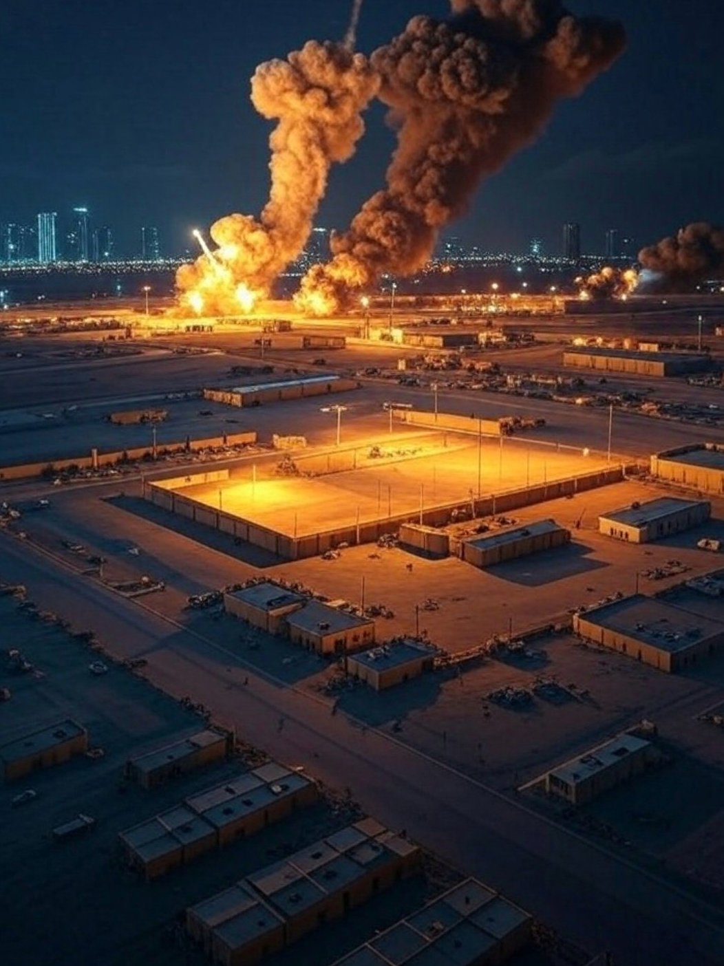 Al menos seis impactos de misiles se han reportado en la base estadounidense de Al-Udeid