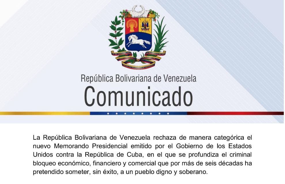 Cuba y Venezuela ratifican unidad ante agresiones de Estados Unidos