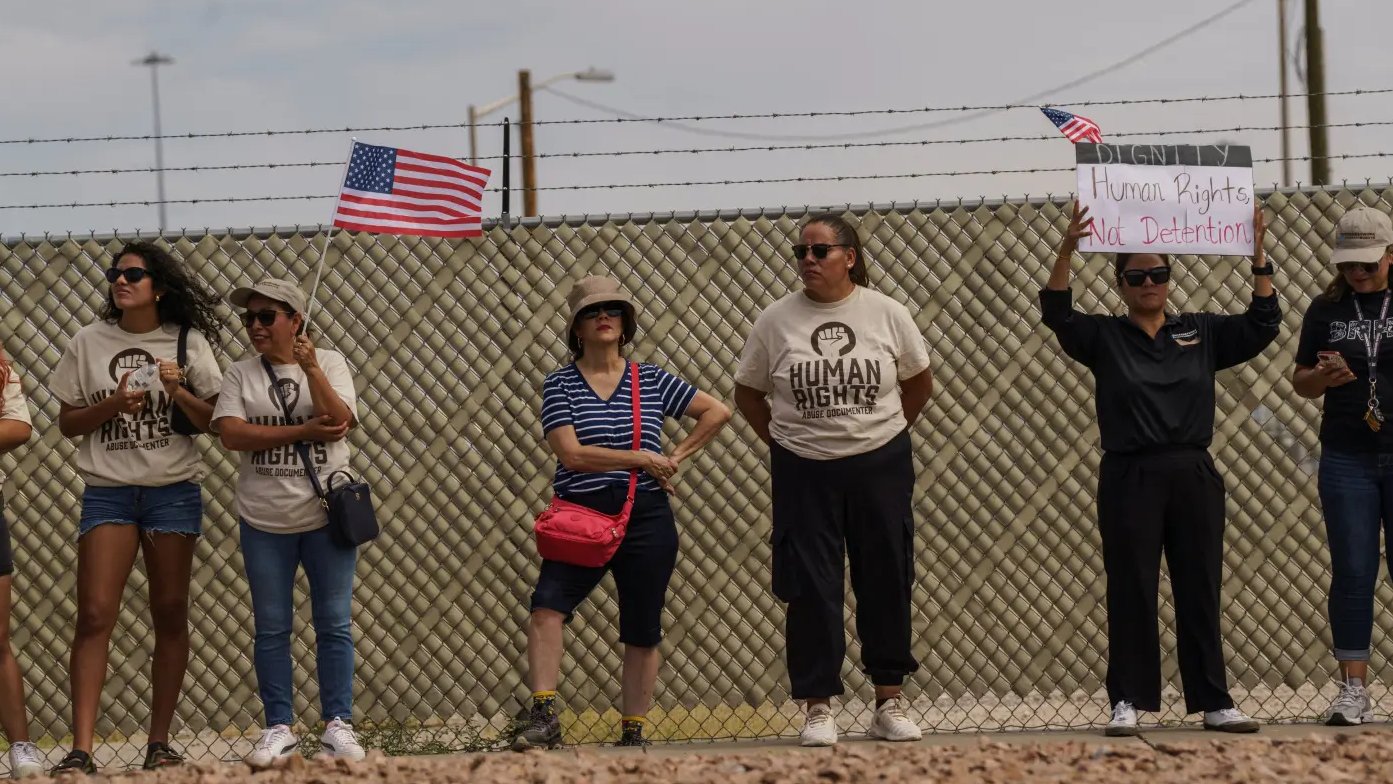 Protestas en Fort Bliss