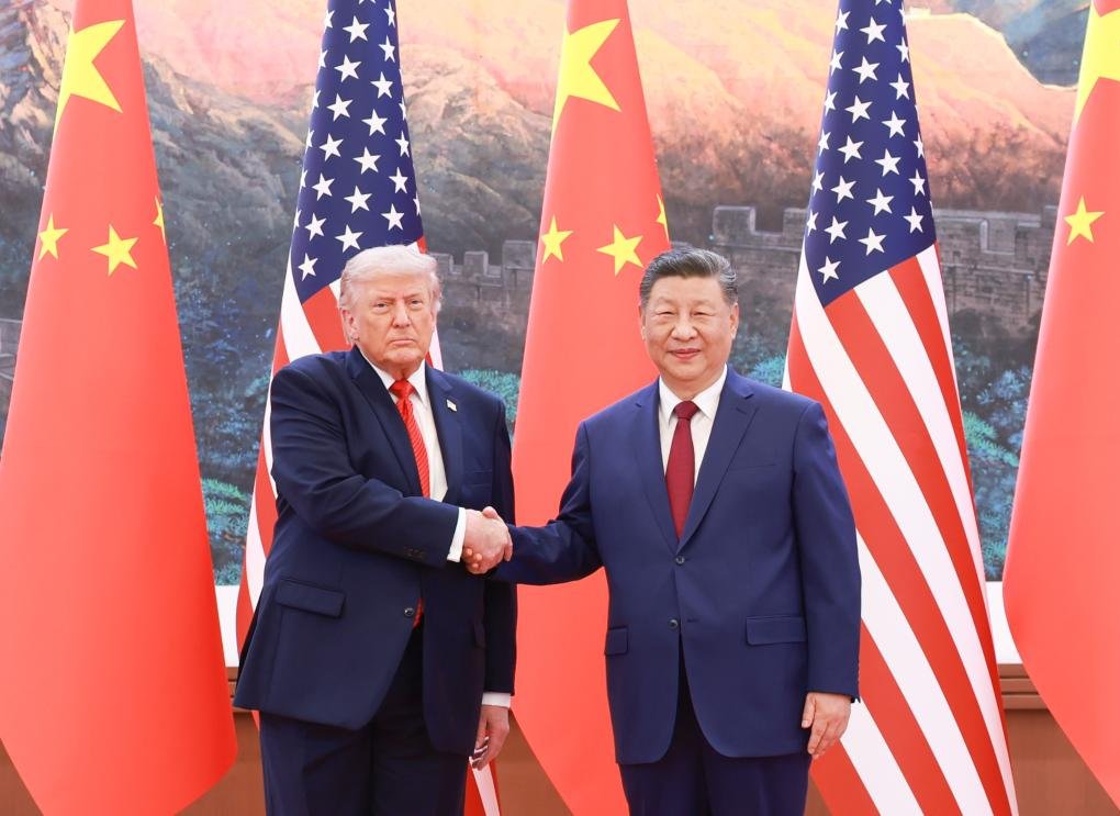 El presidente chino, Xi Jinping, y su homólogo estadounidense Donald Trump.