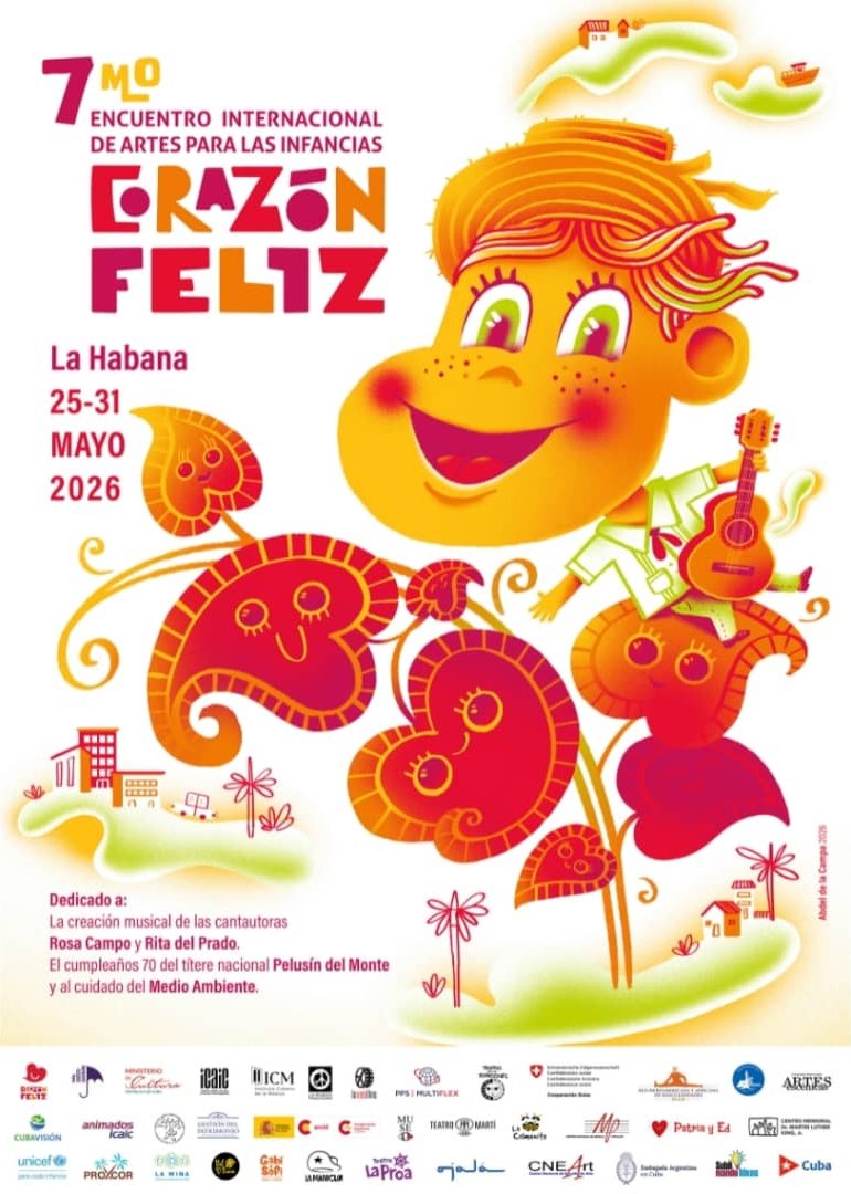 Este evento combinará música, cine, danza, artes visuales y literatura, además del espacio teórico Pensar la infancia con el corazón, los encuentros interactivos Corazón de taller y la sesión de lectura en el Museo Casa Natal José Martí.