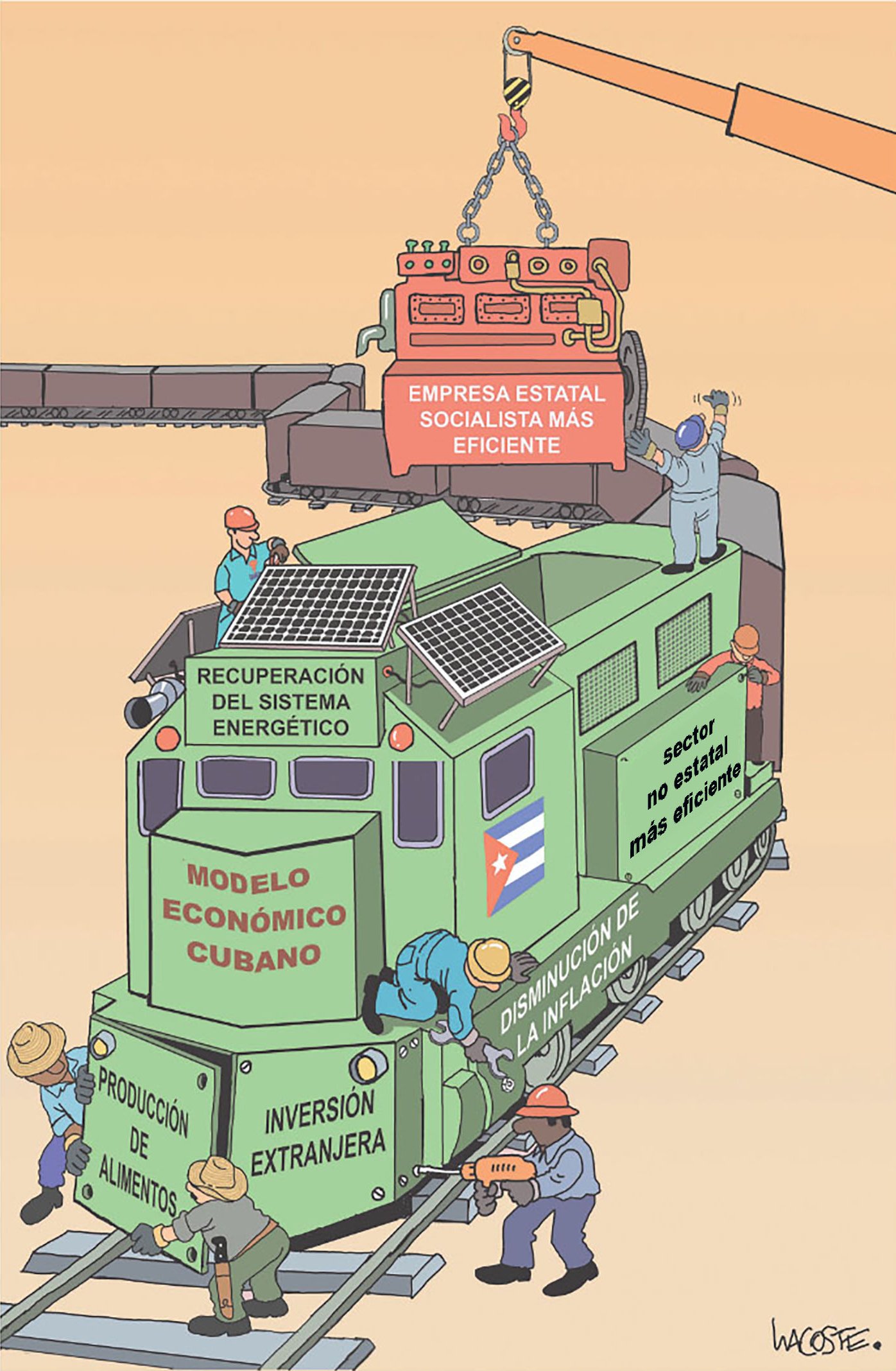 Caricatura de Lacoste