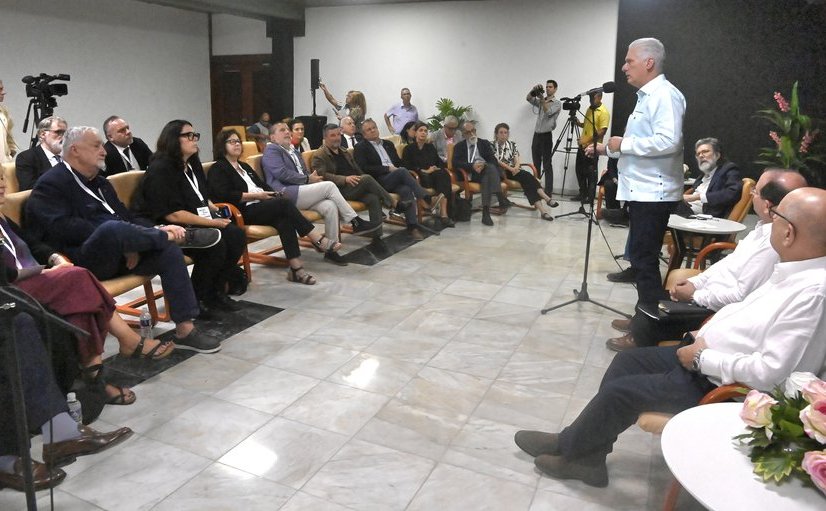 Sostiene Presidente Miguel Díaz-Canel Bermúdez encuentro con representantes del proyecto italiano Energía para la vida