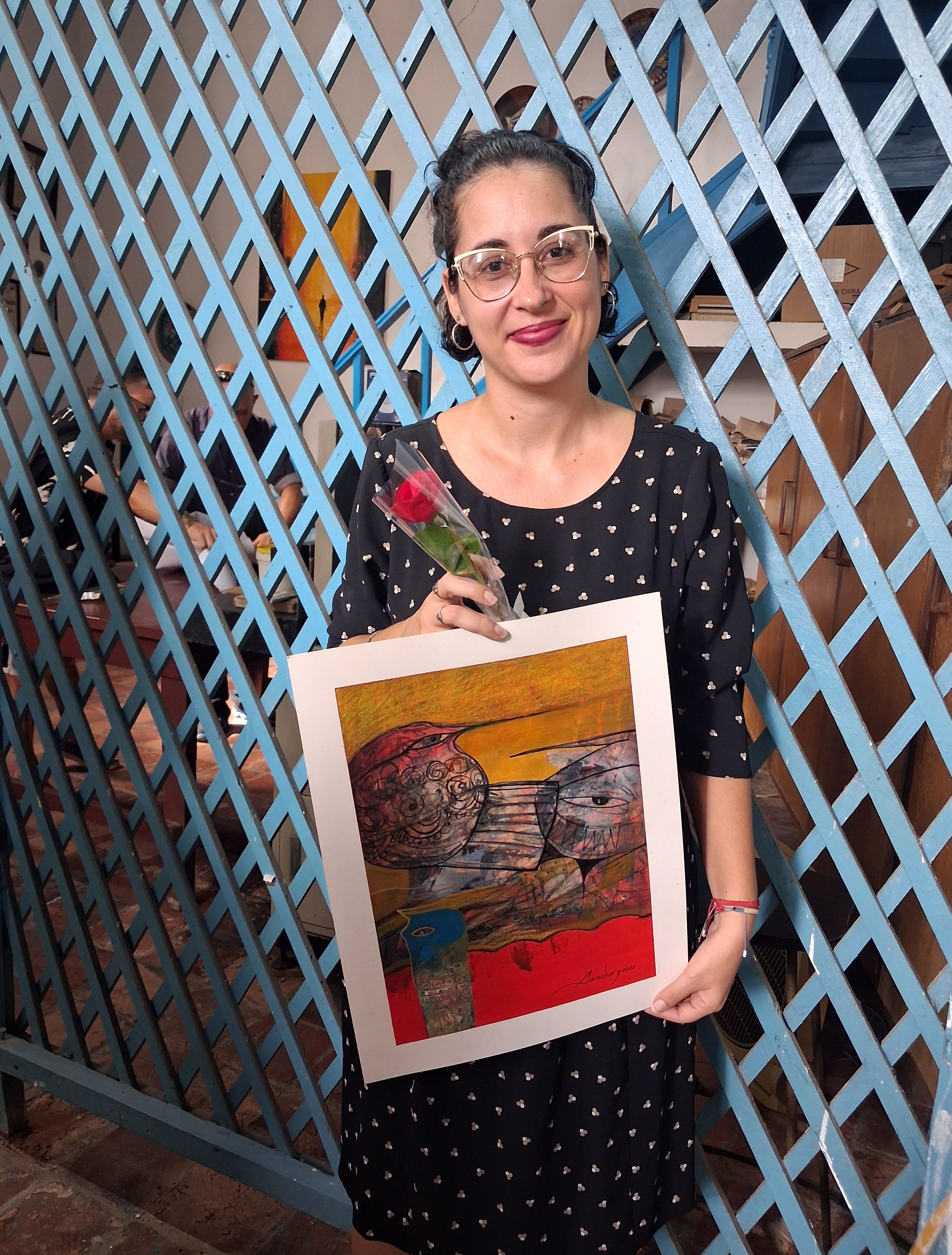Yeilén leyó el poema ganador y dialogó con el auditorio