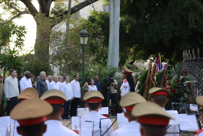 Acto por el aniversario 158 del inicio de la Guerra de los diez años.