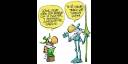Sancho y Quijote conversan