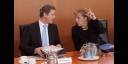 El ministro Westerwelle y la canciller Ángela Merker