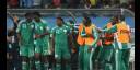 Nigeria celebra un gol contra Corea del Sur