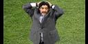 Maradona no esconde la emoción 