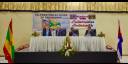Tiene lugar en el Salón de Conferencias del Trade Center en Granada, el encuentro del Presidente de la República de Cuba,  Díaz Canel , con la Misión Estatal cubana  y miembros de las organizaciones de solidaridad en la hermana nación caribeña.