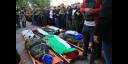 Un funeral colectivo y todas las banderas para las víctimas de la masacre de Jenin el 26 de enero de 2023