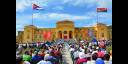 Pueblo pinero en el acto por el aniversario 68 de la excarcelación de Fidel y demás moncadistas del Presidio Modelo el 15 de Mayo de 1955 en Isla de Pinos