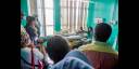 Participantes de la primera Misión de Solidaridad con Cuba de la Federación Mundial de Juventudes Democráticas visitaron el hospital pediátrico William Soler