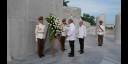 El Primer Vicepresidente del PSUV y la delegación que lo acompaña colocaron una ofrenda floral en la base del monumento a José Martí, en la Plaza de la Revolución