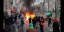 Manifestantes durante una protesta en París