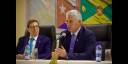 Tiene lugar en el Salón de Conferencias del Trade Center en Granada, el encuentro del Presidente de la República de Cuba,  Díaz Canel , con la Misión Estatal cubana  y miembros de las organizaciones de solidaridad en la hermana nación caribeña.