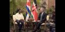 Díaz-Canel y Alfred Mutua, secretario del Gabinete para Asuntos Exteriores y de la Diáspora de Kenya.