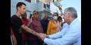 El Presidente cubano intercambio con habitantes del barrio habanero El Moro-Portocarrero