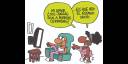 Caricatura sobre baja asistencia a estadios