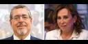 Bernardo Arévalo y Sandra Torres