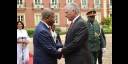 El Presidente cubano fue despedido en el Palacio Presidencial de Angola por su colega João Manuel Gonçalves Lourenço