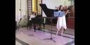 Las jóvenes Wendy Castañer (piano) y Lía García (violín)