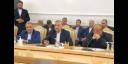 Canciller iraní, Hosein Amir Abdolahian, en una reunión con homólogos